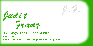 judit franz business card